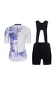 RIVANELLE BY HOLOKOLO Kurzarm Radtrikot und Shorts - FLOWERY LADY  - Blau/Schwarz