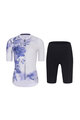 RIVANELLE BY HOLOKOLO Kurzarm Radtrikot und Shorts - FLOWERY LADY - Schwarz/Blau