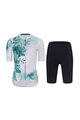 RIVANELLE BY HOLOKOLO Kurzarm Radtrikot und Shorts - FLOWERY LADY - Grün/Schwarz