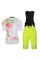 RIVANELLE BY HOLOKOLO Kurzarm Radtrikot und Shorts - FLOWERY LADY - Gelb/mehrfarbig