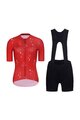 RIVANELLE BY HOLOKOLO Kurzarm Radtrikot und Shorts - METTLE LADY  - Rot/Schwarz