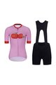 RIVANELLE BY HOLOKOLO Kurzarm Radtrikot und Shorts - FRUIT LADY  - Rosa/Rot/Schwarz