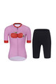 RIVANELLE BY HOLOKOLO Kurzarm Radtrikot und Shorts - FRUIT LADY - Rot/Schwarz/Rosa
