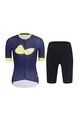 RIVANELLE BY HOLOKOLO Kurzarm Radtrikot und Shorts - FRUIT LADY - Schwarz/Blau
