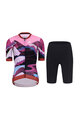 RIVANELLE BY HOLOKOLO Kurzarm Radtrikot und Shorts - SUNSET ELITE LADY - Rosa/mehrfarbig/Schwarz