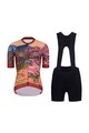 RIVANELLE BY HOLOKOLO Kurzarm Radtrikot und Shorts - FREE ELITE LADY LIMI - Orange/Schwarz/mehrfarbig