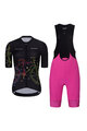 RIVANELLE BY HOLOKOLO Kurzarm Radtrikot und Shorts - MAAPPI DARK LADY - Schwarz/Rosa