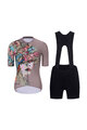 RIVANELLE BY HOLOKOLO Kurzarm Radtrikot und Shorts - MADAM FLOWER - Grün/mehrfarbig