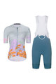 RIVANELLE BY HOLOKOLO Kurzarm Radtrikot und Shorts - SPIRIT - Grün/mehrfarbig