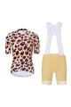RIVANELLE BY HOLOKOLO Kurzarm Radtrikot und Shorts - WILDCAT II - Beige/Schwarz