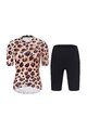RIVANELLE BY HOLOKOLO Kurzarm Radtrikot und Shorts - WILDCAT II - Braun/Schwarz