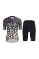 RIVANELLE BY HOLOKOLO Kurzarm Radtrikot und Shorts - WILDCAT - Schwarz/Braun