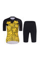 RIVANELLE BY HOLOKOLO Kurzarm Radtrikot und Shorts - CHEETAH II - Schwarz/Gelb
