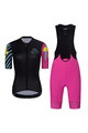 RIVANELLE BY HOLOKOLO Kurzarm Radtrikot und Shorts - MEDITATION  - Rosa/Schwarz