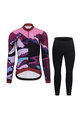 RIVANELLE BY HOLOKOLO Fahrradjacke und Hose für den Winter - SUNSET WINTER - mehrfarbig/Rosa/Schwarz