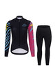 RIVANELLE BY HOLOKOLO Fahrradjacke und Hose für den Winter - MEDITATION WINTER - Schwarz/Rosa
