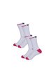 RIVANELLE Klassische Fahrradsocken - COMPETE 2PAK - Weiß/Rosa
