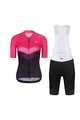 RIVANELLE BY HOLOKOLO Kurzarm Radtrikot und Shorts - ARROW II - Rosa/Schwarz