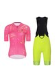 RIVANELLE BY HOLOKOLO Kurzarm Radtrikot und Shorts - PASSION - Gelb/Rosa