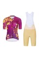 RIVANELLE BY HOLOKOLO Kurzarm Radtrikot und Shorts - BAROC - Gelb/Beige/Lila