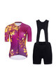 RIVANELLE BY HOLOKOLO Kurzarm Radtrikot und Shorts - BAROC - Lila/Gelb