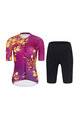 RIVANELLE BY HOLOKOLO Kurzarm Radtrikot und Shorts - BAROC - Gelb/Lila