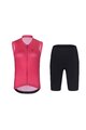 RIVANELLE BY HOLOKOLO Kurzarm Radtrikot und Shorts - PURE - Rosa/Schwarz