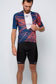 HOLOKOLO Kurzarm Radtrikot und Shorts - CLASH - Rot/Blau/Schwarz