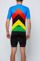 HOLOKOLO Kurzarm Radtrikot und Shorts - ULTRA - Blau/Regenbogen/Schwarz