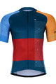 HOLOKOLO Kurzarm Fahrradtrikot - ENGRAVE - Rot/Orange/Blau