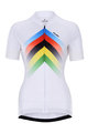 HOLOKOLO Kurzarm Fahrradtrikot - HYPER LADY - Regenbogen/Weiß