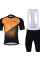 HOLOKOLO Kurzarm Radtrikot und Shorts - DUSK - Schwarz/Orange