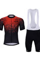 HOLOKOLO Kurzarm Radtrikot und Shorts - FROSTED - Schwarz/Rot