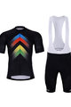 HOLOKOLO Kurzarm Radtrikot und Shorts - HYPER - Schwarz/Regenbogen