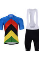 HOLOKOLO Kurzarm Radtrikot und Shorts - ULTRA - Blau/Regenbogen/Schwarz