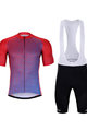 HOLOKOLO Kurzarm Radtrikot und Shorts - DAYBREAK - Schwarz/Blau/Rot