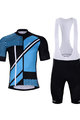 HOLOKOLO Kurzarm Radtrikot und Shorts - TRACE - Blau/Schwarz