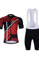 HOLOKOLO Kurzarm Radtrikot und Shorts - TRACE - Schwarz/Rot