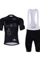 HOLOKOLO Kurzarm Radtrikot und Shorts - BLACK OUT - Schwarz