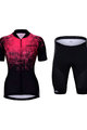 HOLOKOLO Kurzarm Radtrikot und Shorts - FROSTED LADY - Schwarz/Rosa