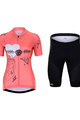 HOLOKOLO Kurzarm Radtrikot und Shorts - RAZZLE DAZZLE LADY - Rosa/mehrfarbig