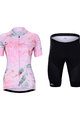 HOLOKOLO Kurzarm Radtrikot und Shorts - BLOSSOM LADY - mehrfarbig/Rosa