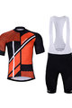 HOLOKOLO Kurzarm Radtrikot und Shorts - TRACE - Orange/Schwarz