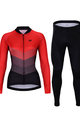 HOLOKOLO Langarm Radtrikot und Hose - NEW NEUTRAL LADY SMR - Rot/Schwarz