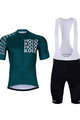 HOLOKOLO Kurzarm Radtrikot und Shorts - SHAMROCK - Blau/Schwarz