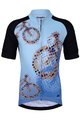 HOLOKOLO Kurzarm Radtrikot und Shorts - BIKERS KIDS - Blau/Schwarz/Weiß