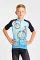 HOLOKOLO Kurzarm Fahrradtrikot - BIKERS KIDS - Blau/Schwarz
