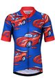 HOLOKOLO Kurzarm Radtrikot und Shorts - CARS KIDS - Schwarz/Rot/Blau