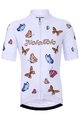 HOLOKOLO Kurzarm Radtrikot und Shorts - BUTTERFLIES KIDS - Weiß/Schwarz