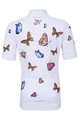 HOLOKOLO Kurzarm Radtrikot und Shorts - BUTTERFLIES KIDS - Weiß/Schwarz